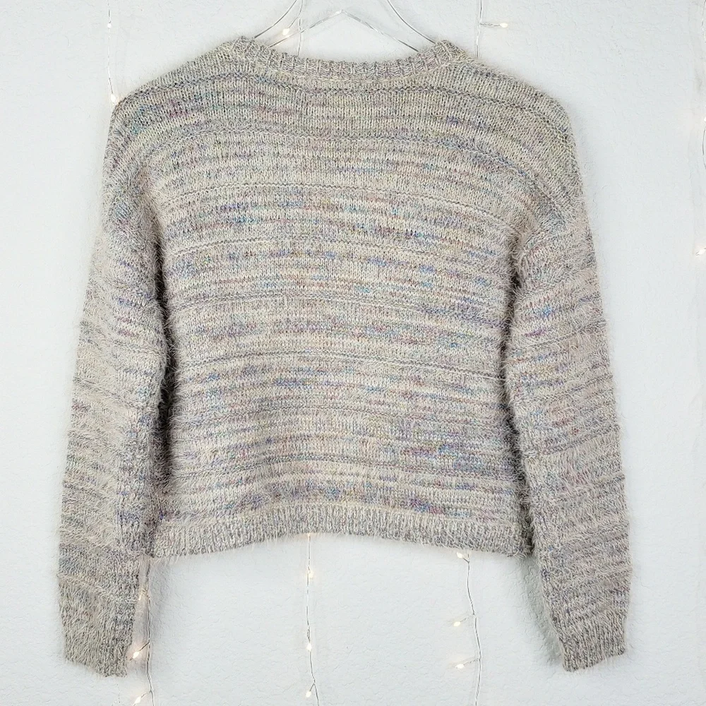 RHYME Metallic Knit Open Front Cardigan Jacket S - Picture 4 of 5